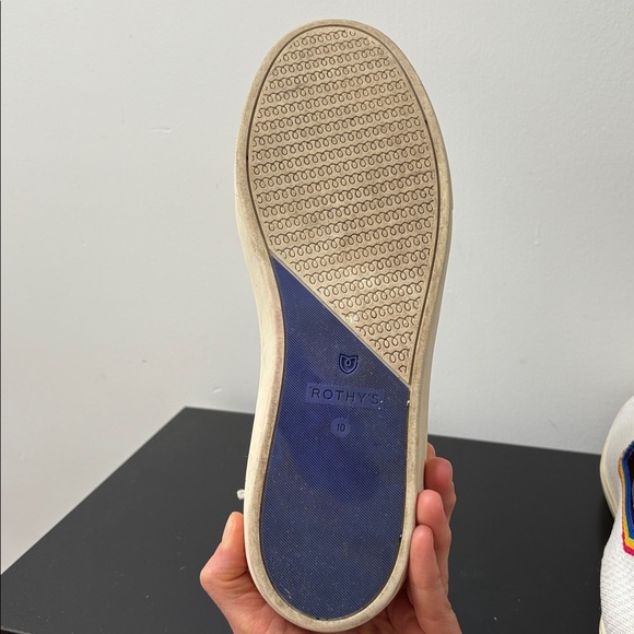 Rothy's The Original Slip On Sneaker white rainbow Limited Edition knit US10 - Picture 10 of 12
